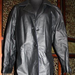 Vintage Leather Trench Coat